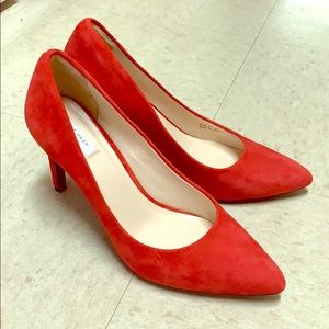 Cole Han Grand Os 7 Red Suede Heels